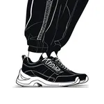 chunky black sneakers image